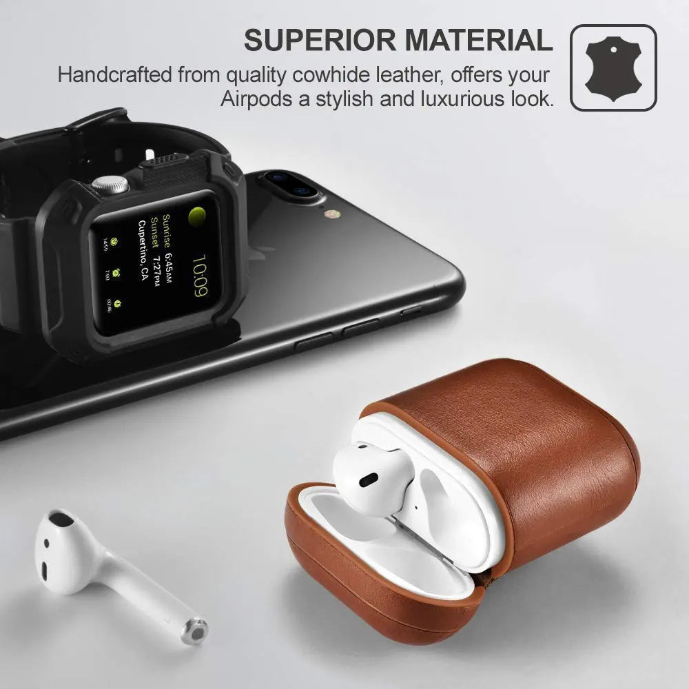 AirPods Case Cover Leather Case Cover For AirPods PU Leather Portable Protective Shockproof Cover For Apple AirPods 2 & 1 AirPods Case Cover Leather Case Cover For AirPods PU Leather Portable Protective Shockproof Cover For Apple AirPods 2 & 1